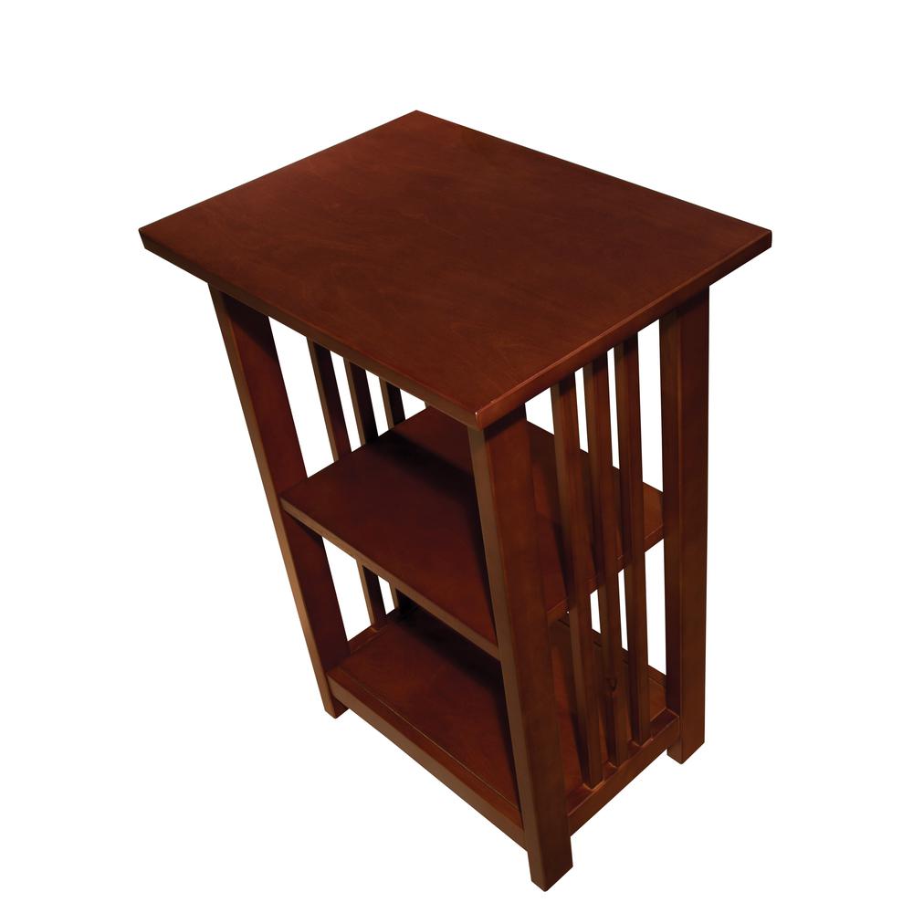 Mission 2 Shelf End Table, Cherry. Picture 4