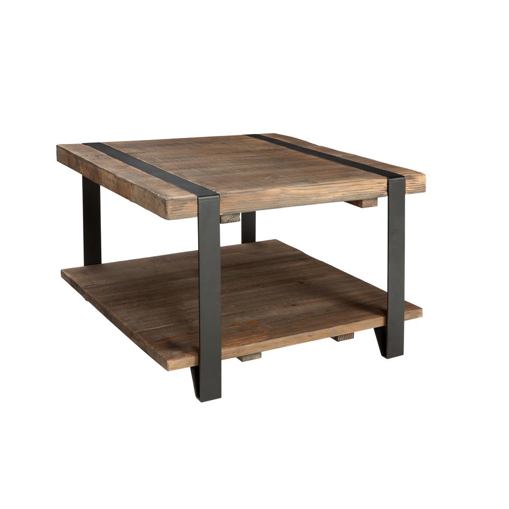 Modesto 27" Reclaimed Wood Square Coffee Table. Picture 2