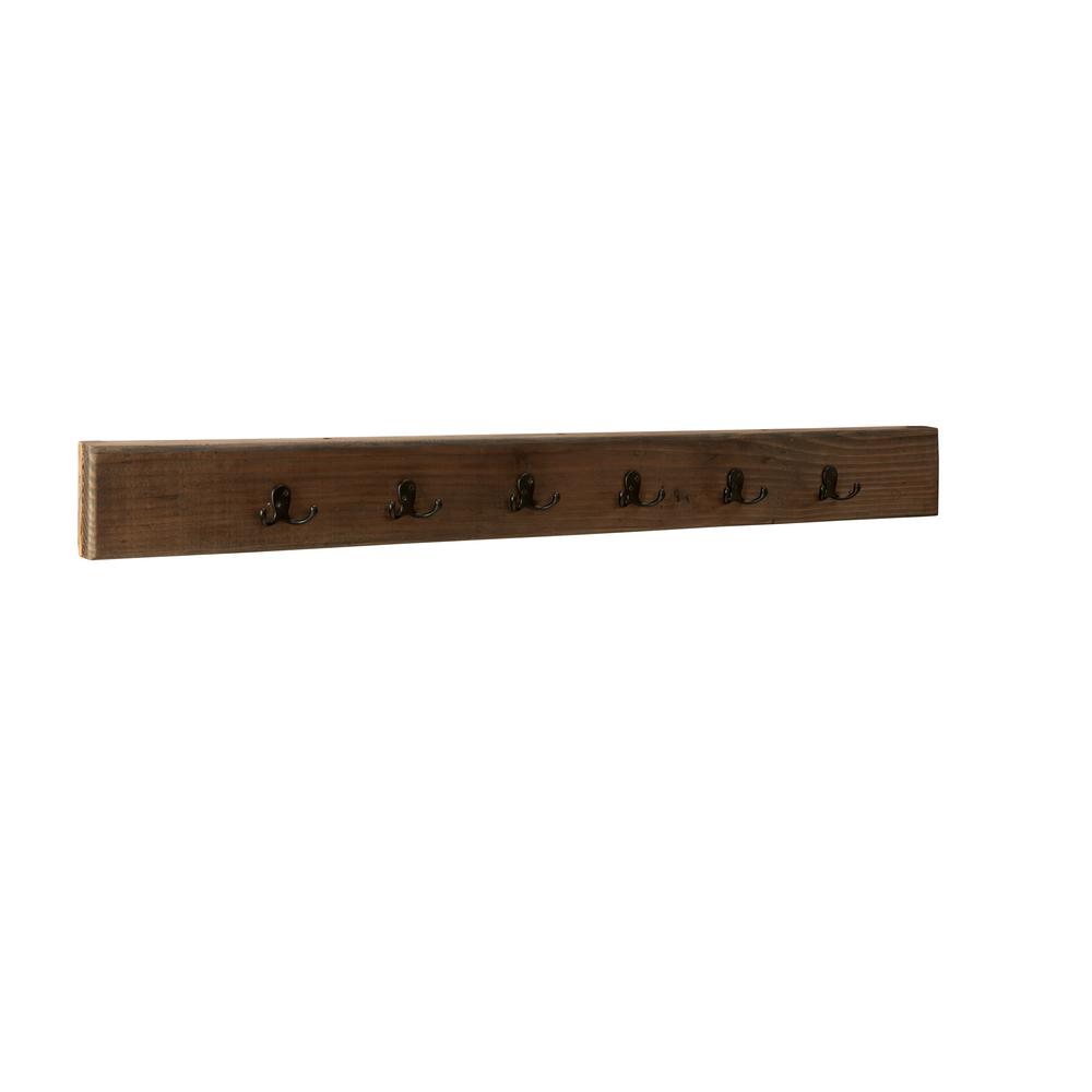 Modesto  48" Reclaimed Wood Wall Coat Hooks. Picture 2