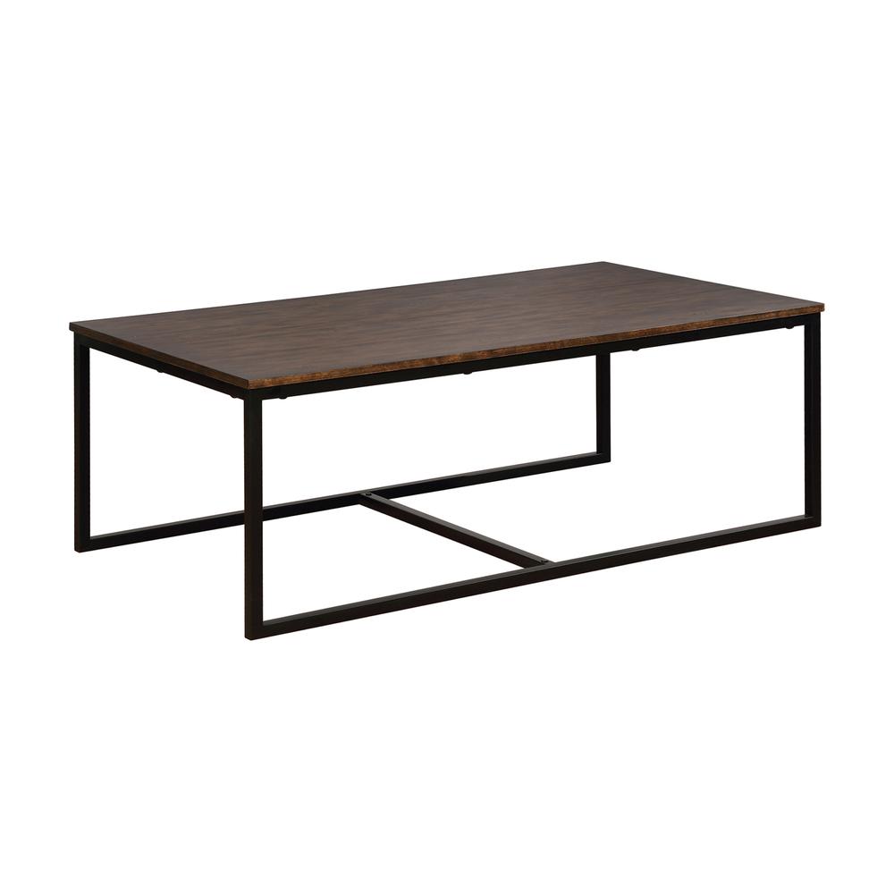 Arcadia Acacia Wood 54" Coffee Table with Nesting Tables, Antiqued Mocha. Picture 10