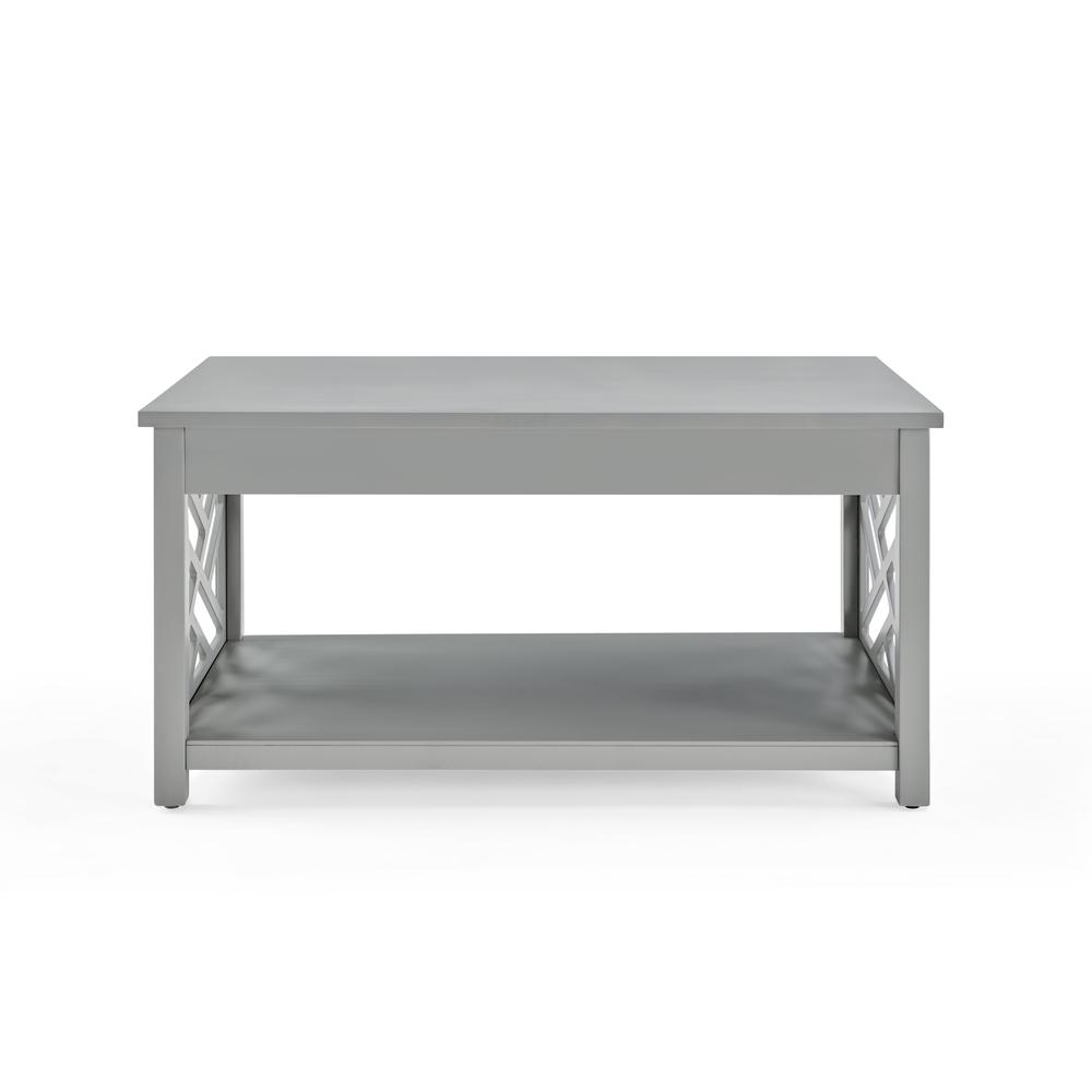 Coventry 36"W Wood Coffee Table, Gray. Picture 1