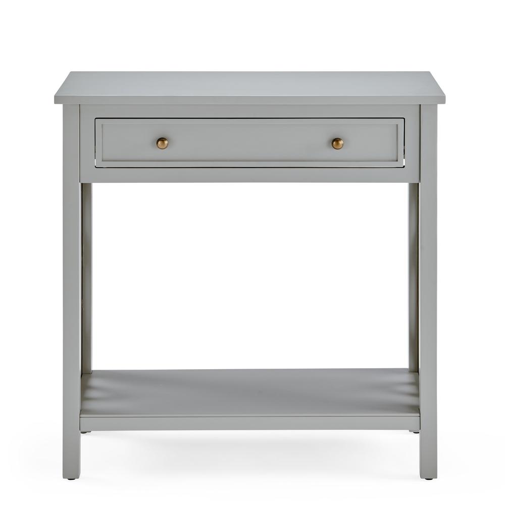 Coventry 32" Wood Console Table with Drawer and Shelf, Gray. Picture 1