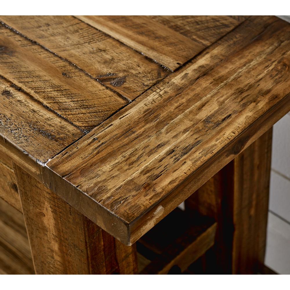 Durango 60" Industrial Wood Coat Hook Shelf and Bench Set. Picture 30