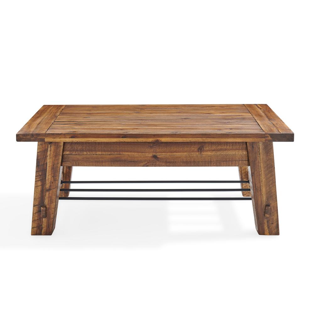 Durango 48"L Industrial Wood Coffee Table. Picture 3