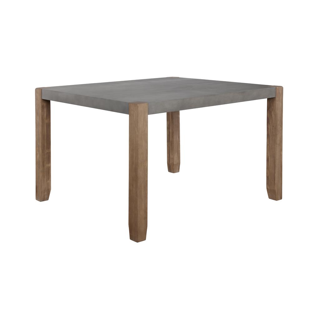 Newport 3-Piece Modern Wood Dining Table with Two Rush-Seat Benches. Picture 2