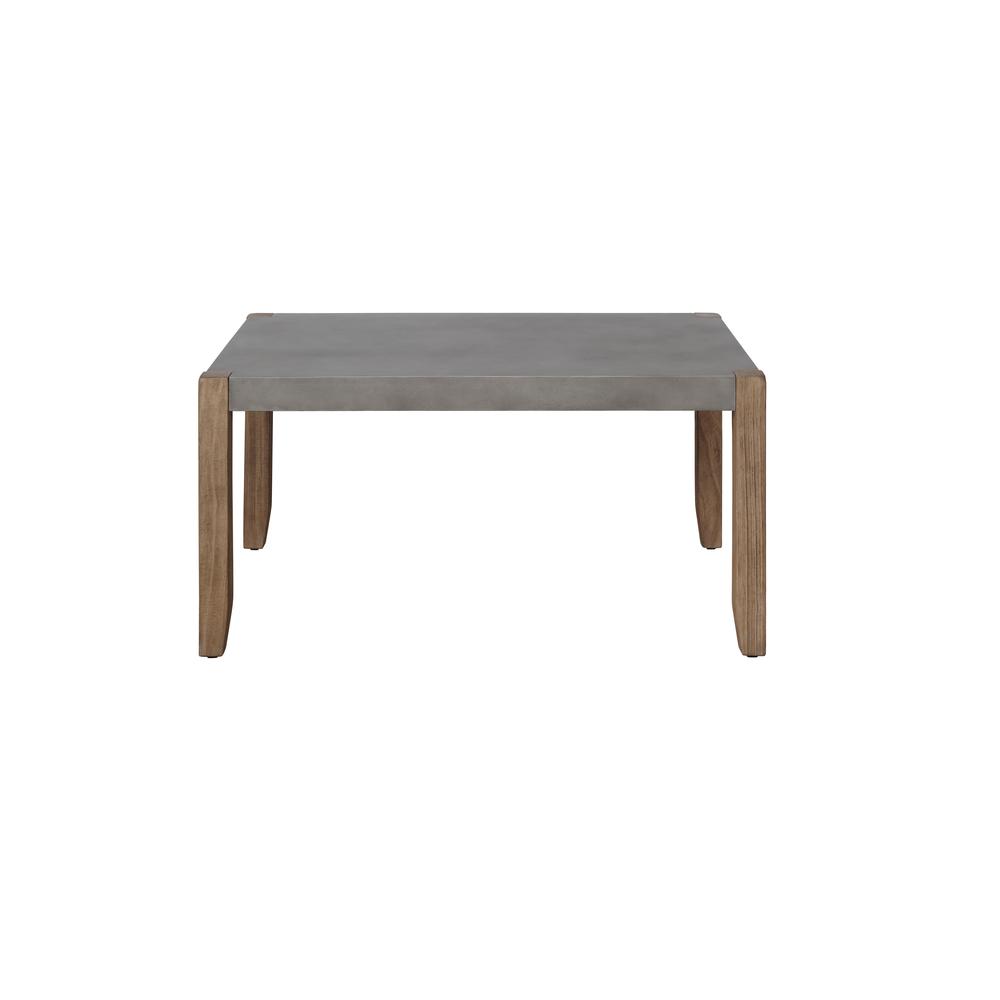 Newport 36"L Faux Concrete and Wood Coffee Table. Picture 1