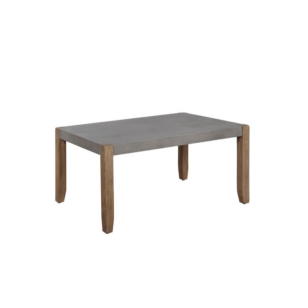 Newport 36"L Faux Concrete and Wood Coffee Table. Picture 5