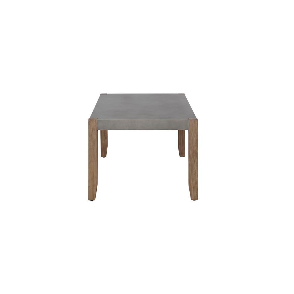 Newport 36"L Faux Concrete and Wood Coffee Table. Picture 6