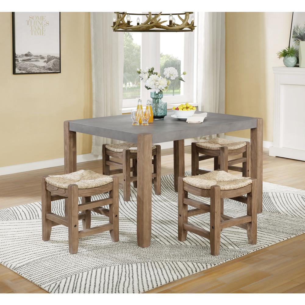 Newport 5-Piece Wood Dining Set with Table and Four Stools. Picture 9