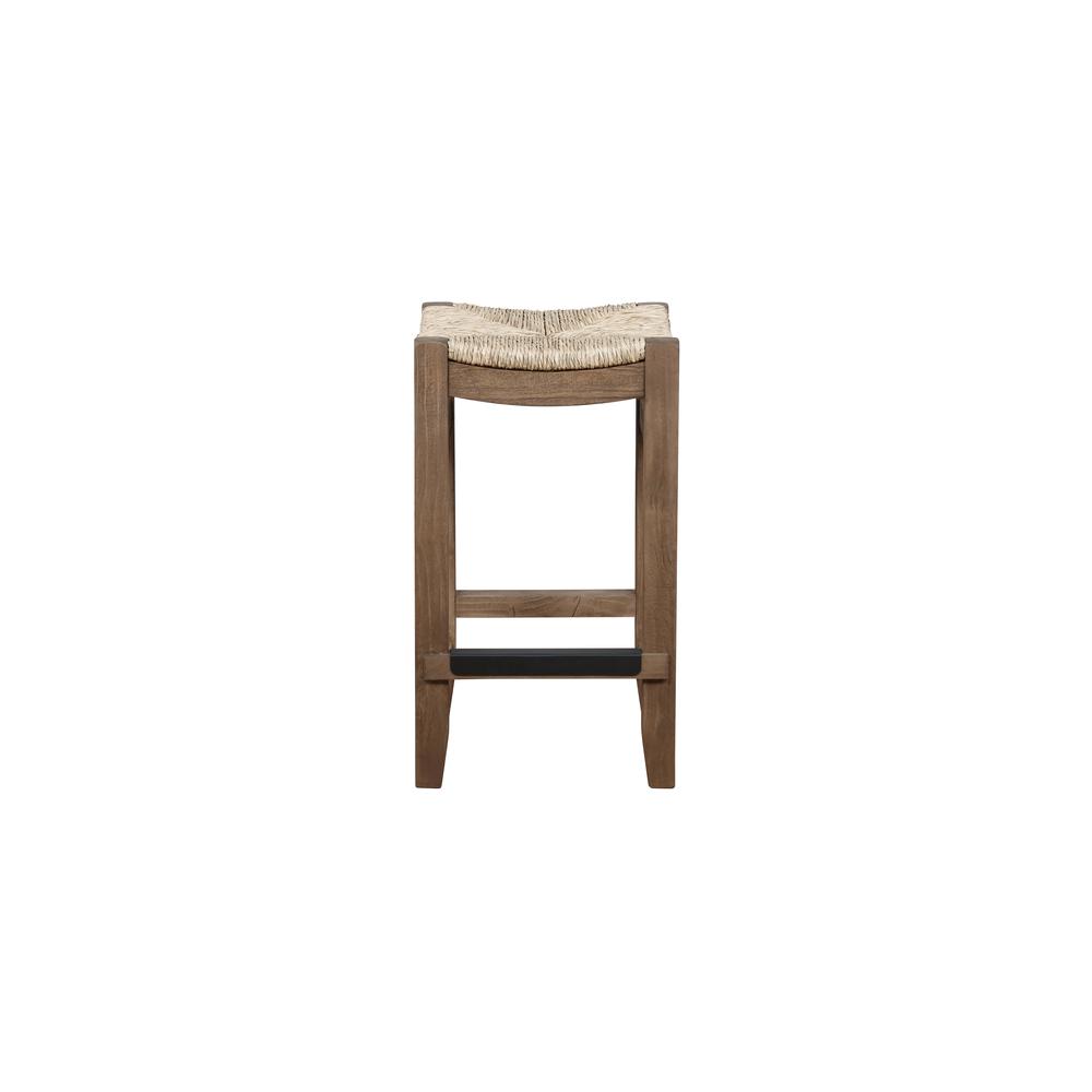 Newport 26"H Wood Counter Height Stool with Rush Seat. Picture 1