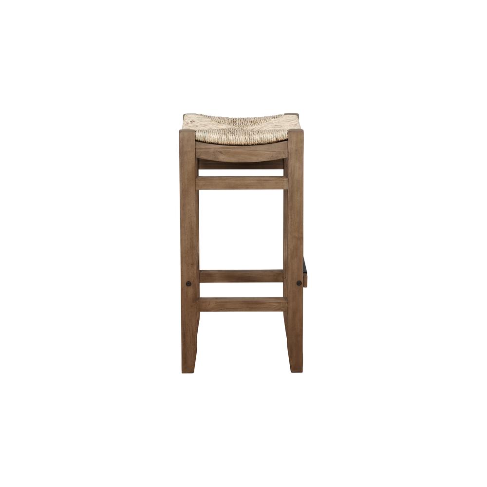 Newport 30"H Wood Bar Stool with Rush Seat. Picture 5