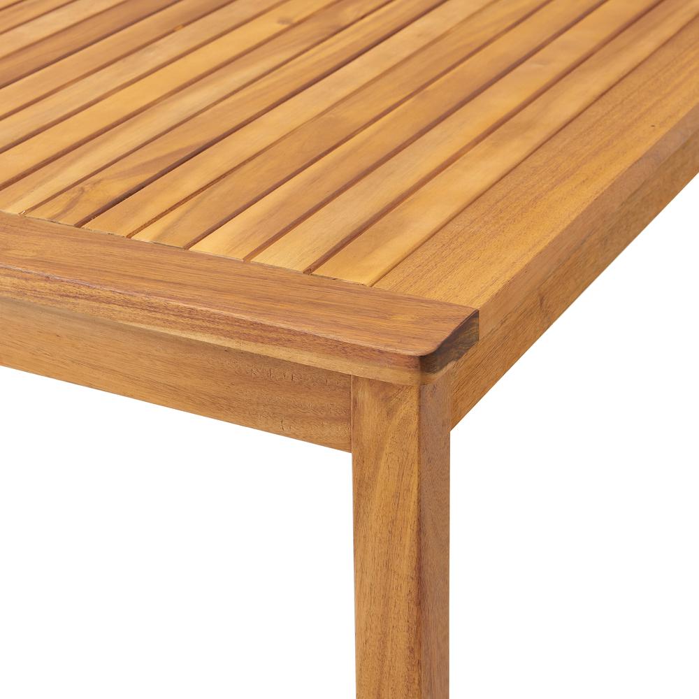 Okemo Acacia Wood Outdoor Dining Table. Picture 6