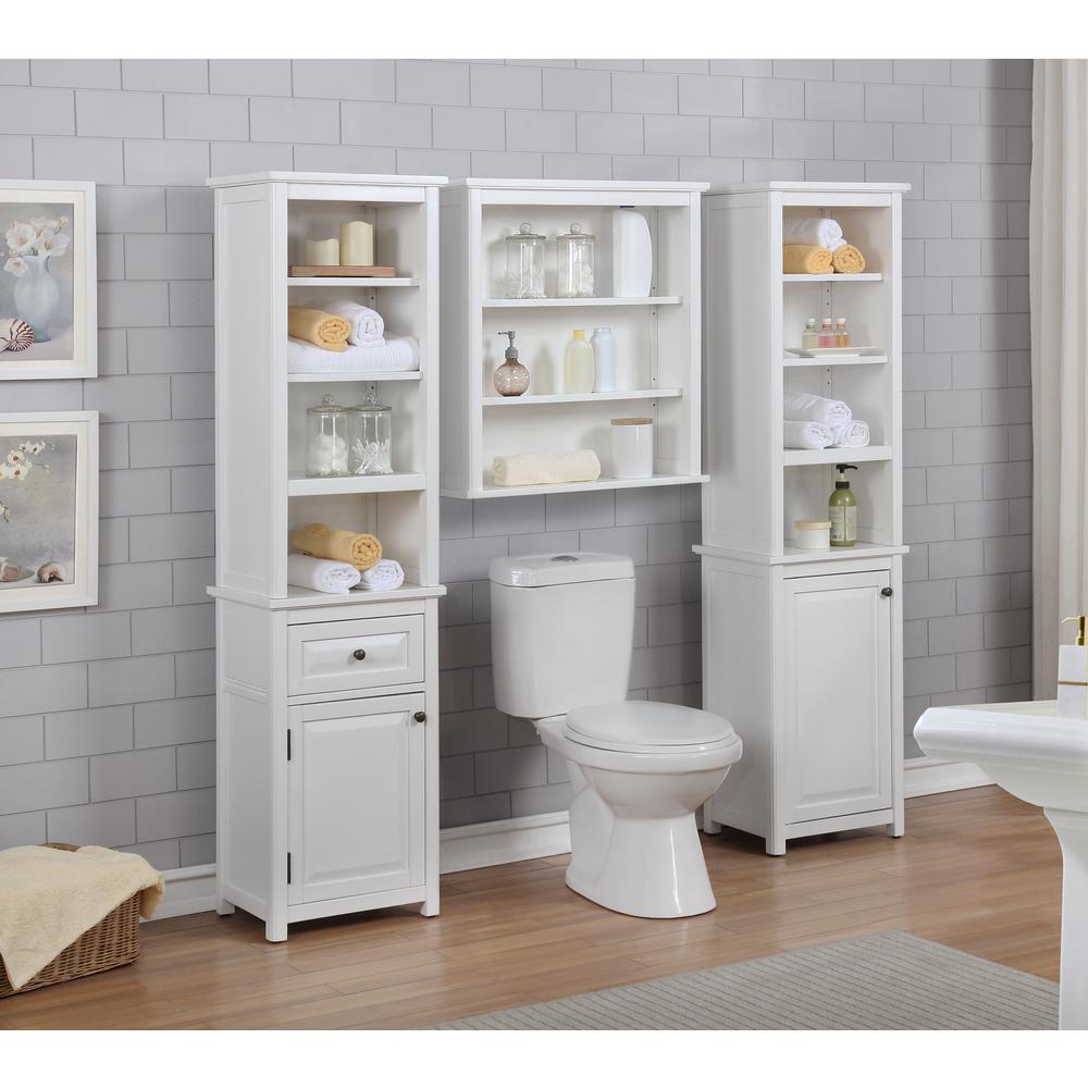 Dorset 27"W x 29"H Wall Mounted Bath Storage Cabinet with Two Open Shelves. Picture 4