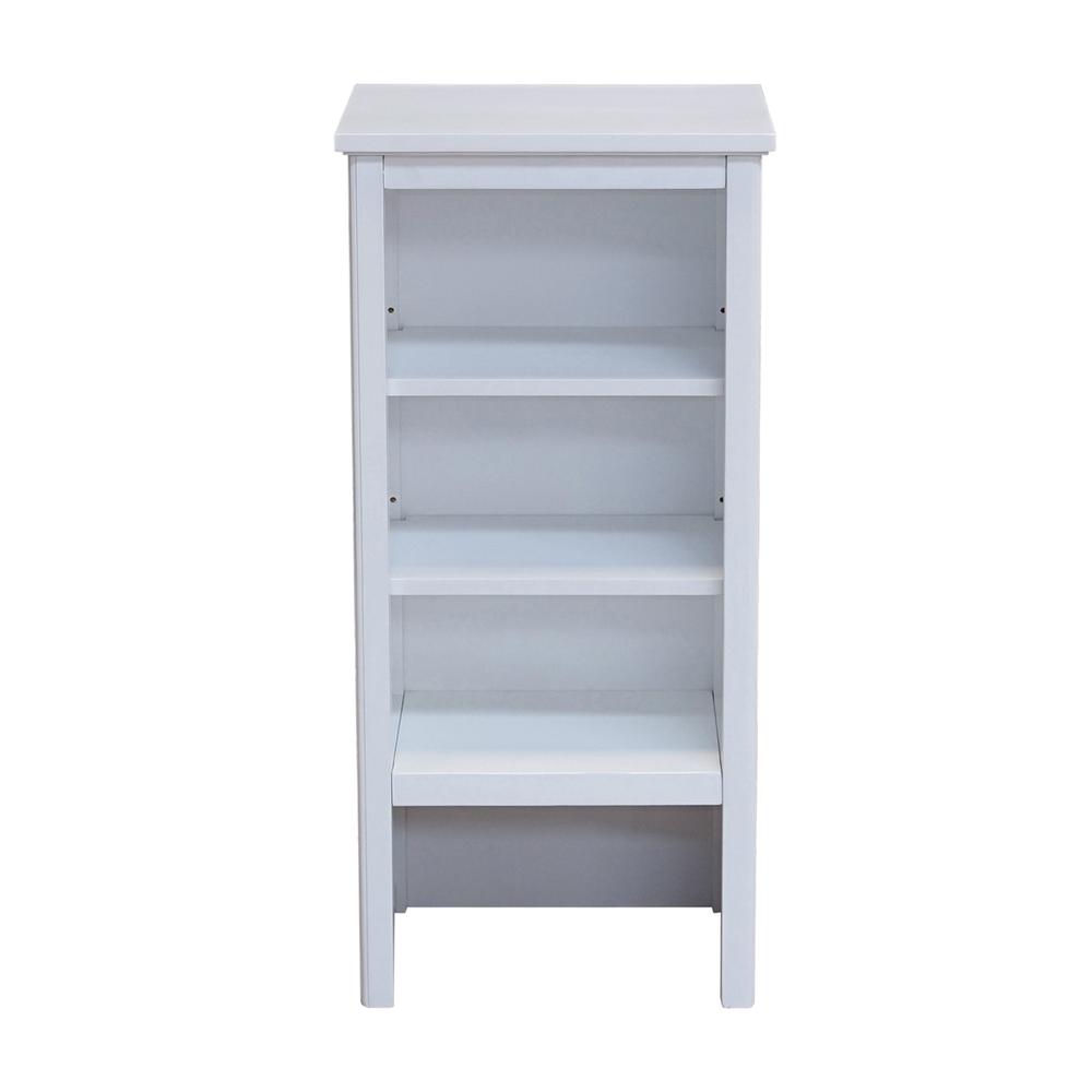 Dorset Bathroom Storage Tower with Open Upper Shelves and Lower Cabinet. Picture 4