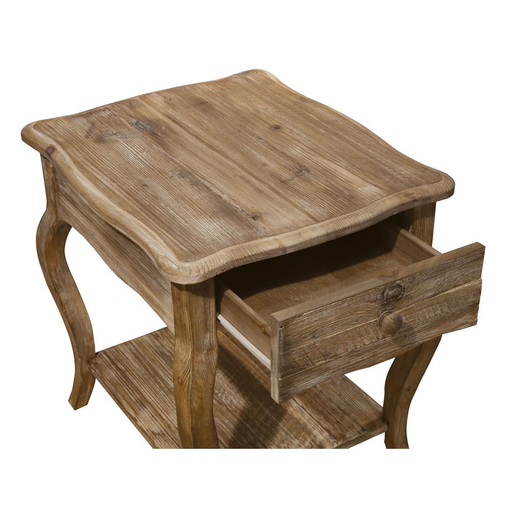 Rustic - Reclaimed End Table, Driftwood. Picture 1