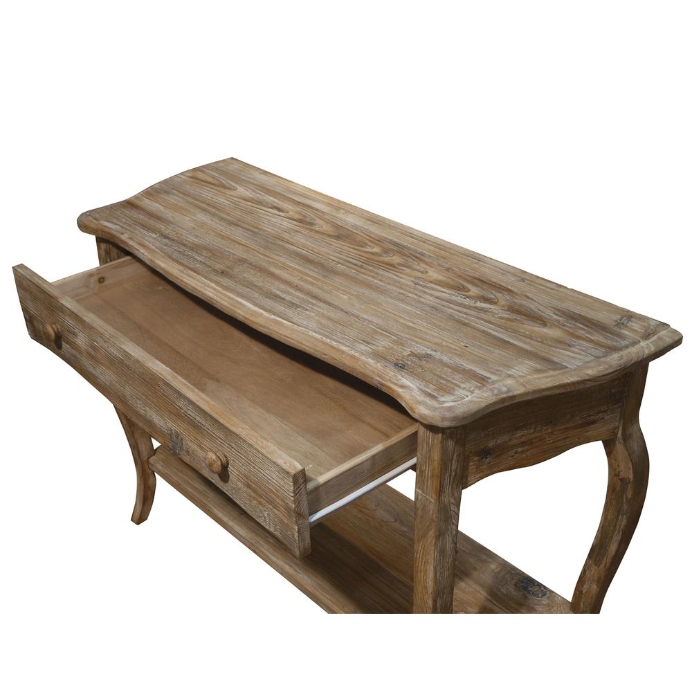 Rustic - Reclaimed Media/Console Table, Driftwood. Picture 8