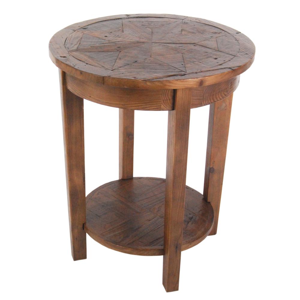 Revive - Reclaimed Round End Table, Natural. Picture 6