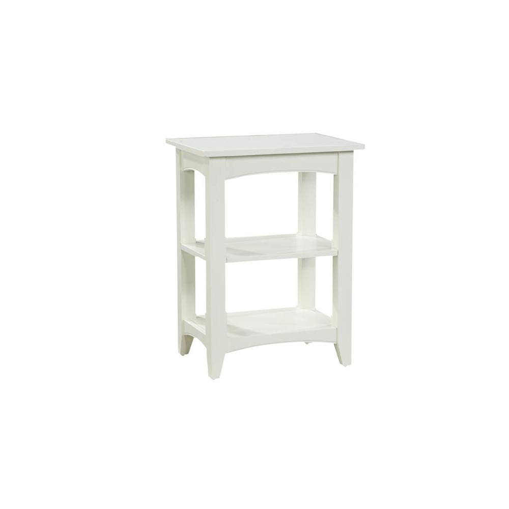 Shaker Cottage 2 shelf End Table, Ivory. Picture 1