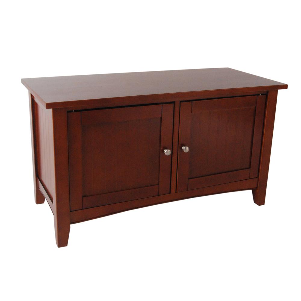Shaker Cottage Storage Cabinet Bench, Cherry. Picture 2
