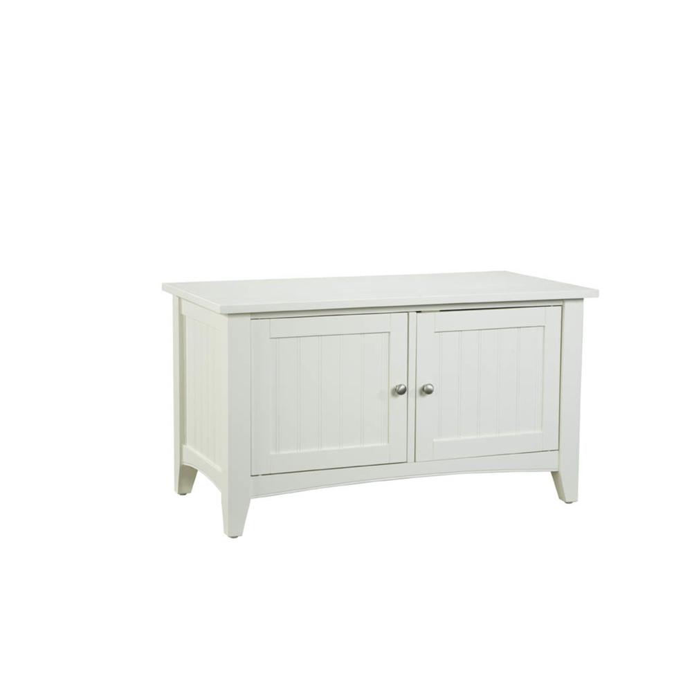 Shaker Cottage Storage Cabinet Bench, Ivory. Picture 2