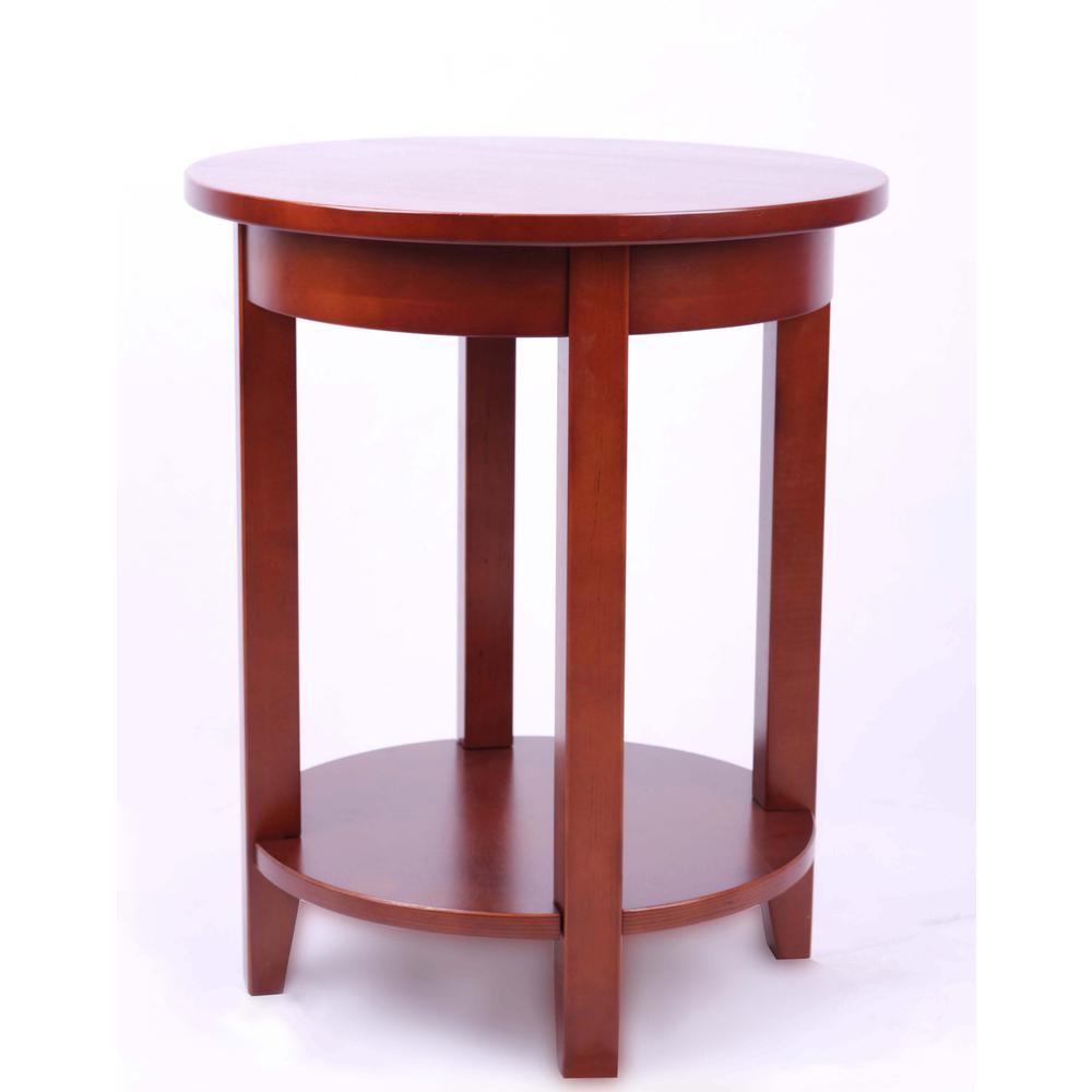 Shaker Cottage Round Accent Table, Cherry. Picture 2