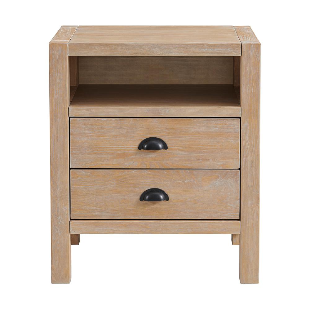 Arden 2-Drawer Wood Nightstand. Picture 1