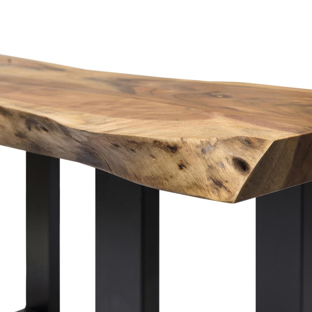 Alpine Natural Live Edge Wood End Table. Picture 2