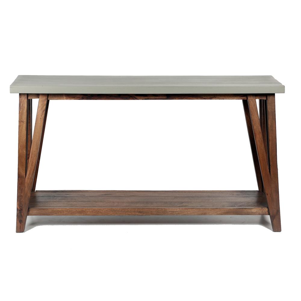 Brookside 52"W Wood with Concrete-Coating Console/Media Table. Picture 3
