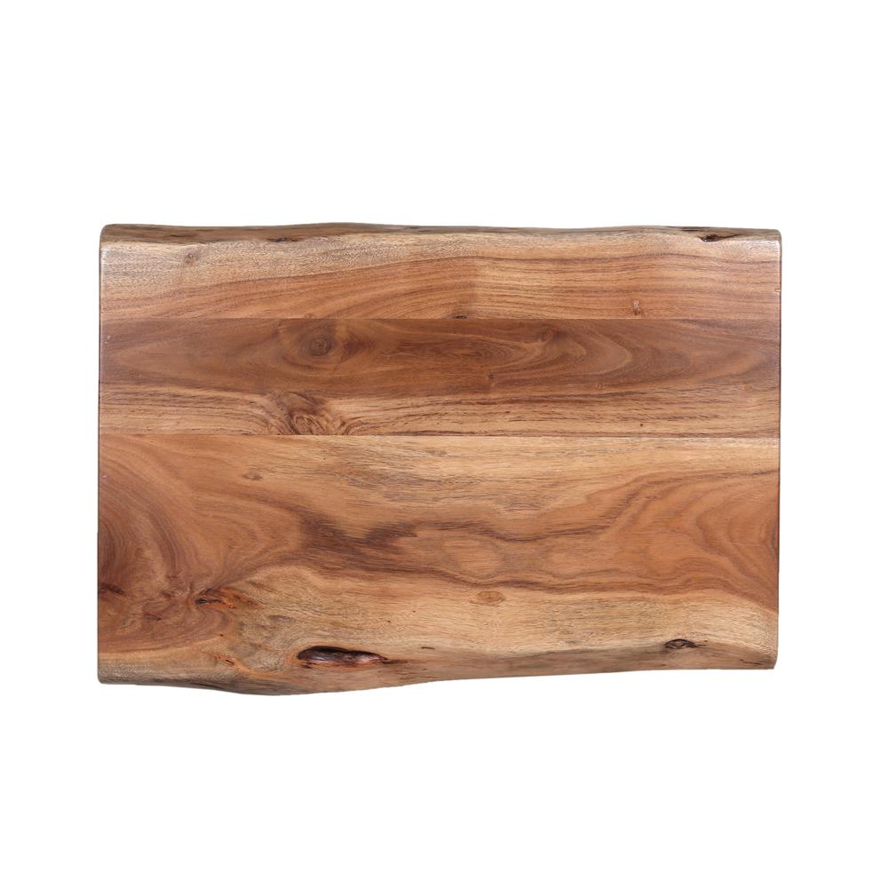 Hairpin Natural Live Edge End Table, Natural. Picture 3
