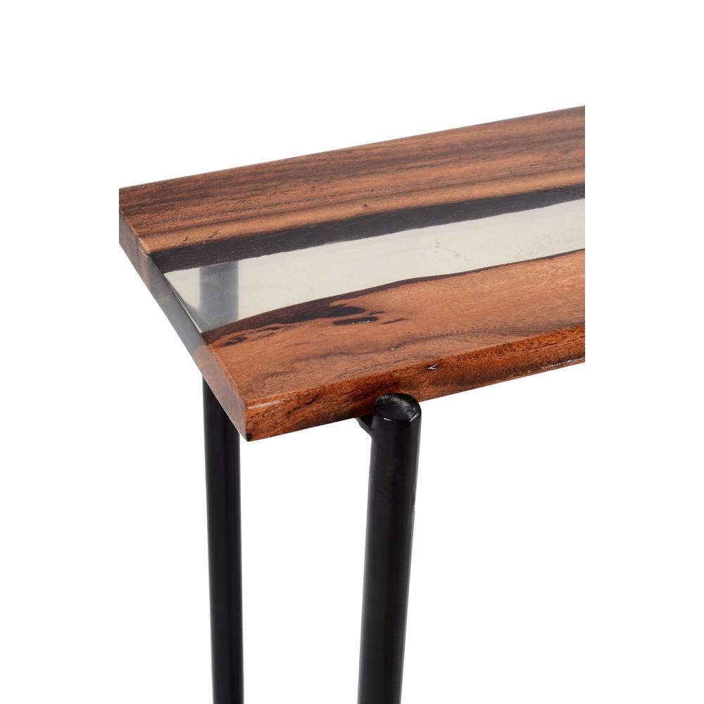 Rivers Edge 22" Acacia Wood and Acrylic End Table. Picture 14