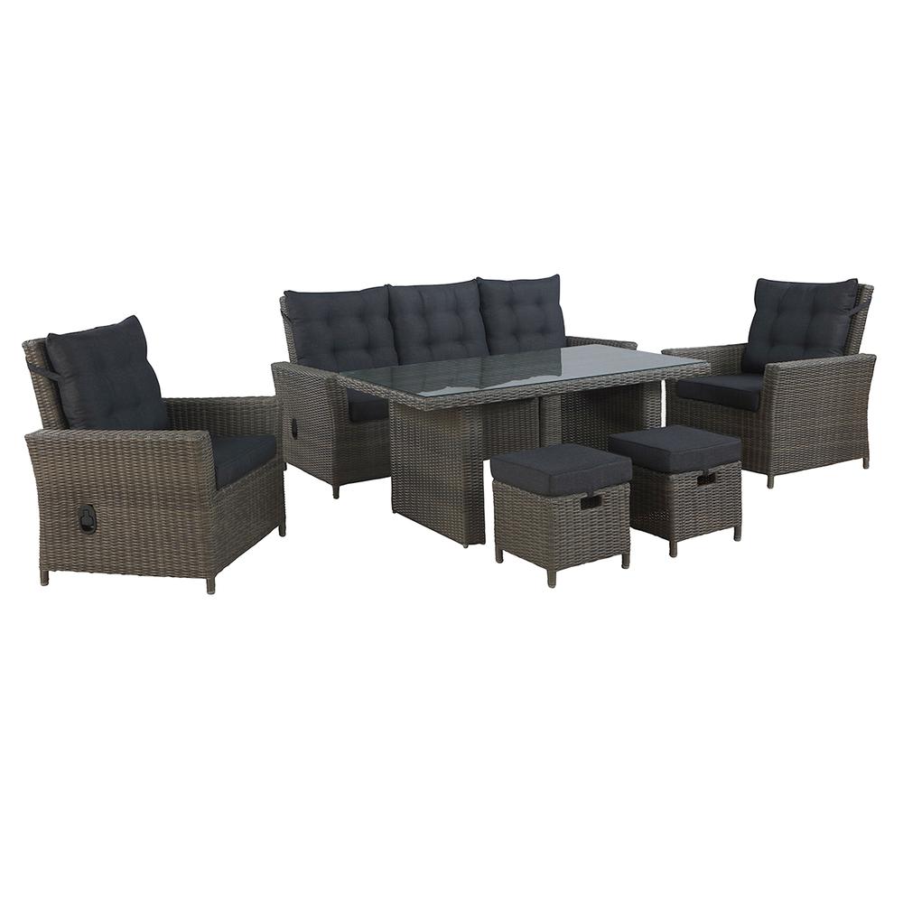 Asti All-Weather Wicker 6-Piece Outdoor Seating Set. Picture 1