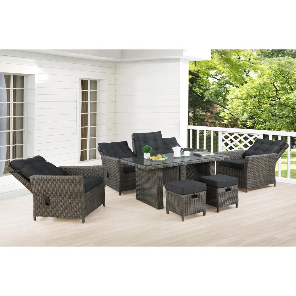 Asti All-Weather Wicker 6-Piece Outdoor Seating Set. Picture 4