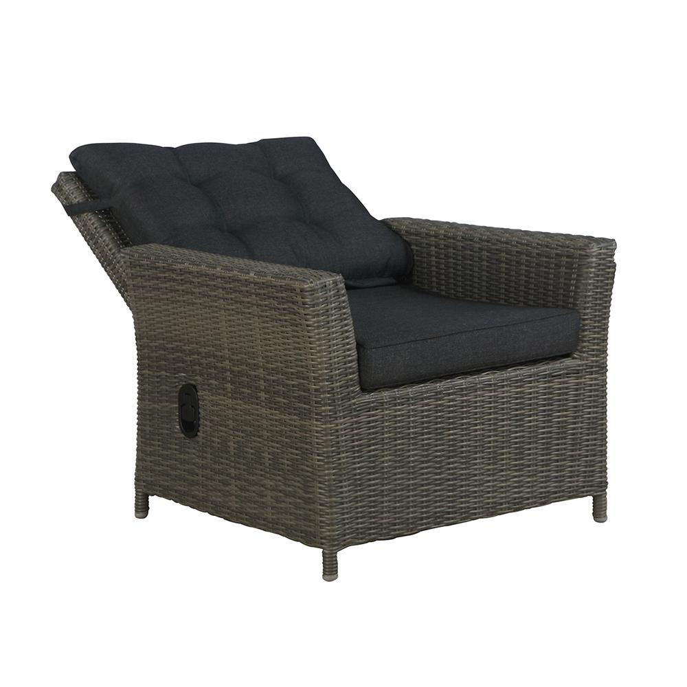 Asti All-Weather Wicker 4-Piece Outdoor Seating Set with Two Reclining Chairs and Two Ottomans. Picture 7