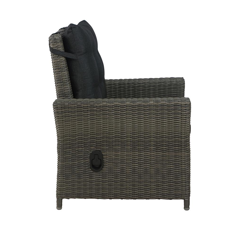 Asti All-Weather Wicker 4-Piece Outdoor Seating Set with Two Reclining Chairs and Two Ottomans. Picture 8