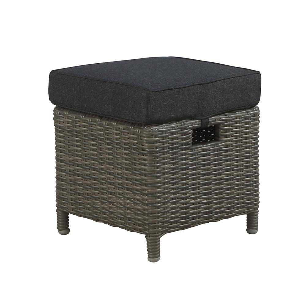 Asti All-Weather Wicker 4-Piece Outdoor Seating Set with Two Reclining Chairs and Two Ottomans. Picture 10