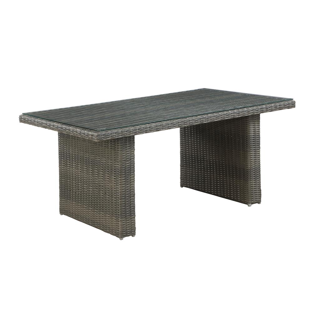 Asti All-Weather Wicker Outdoor 26"H Cocktail Table. Picture 3