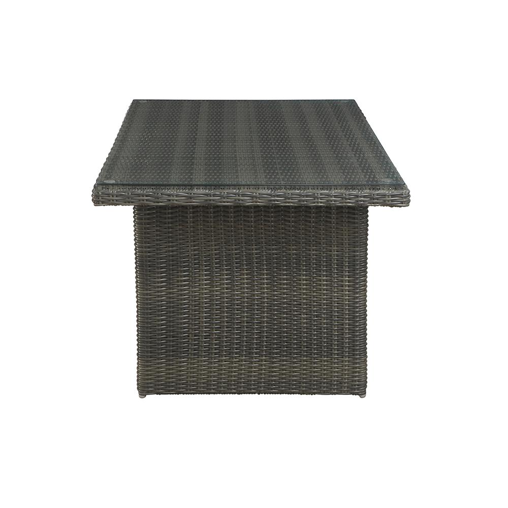 Asti All-Weather Wicker Outdoor 26"H Cocktail Table. Picture 4