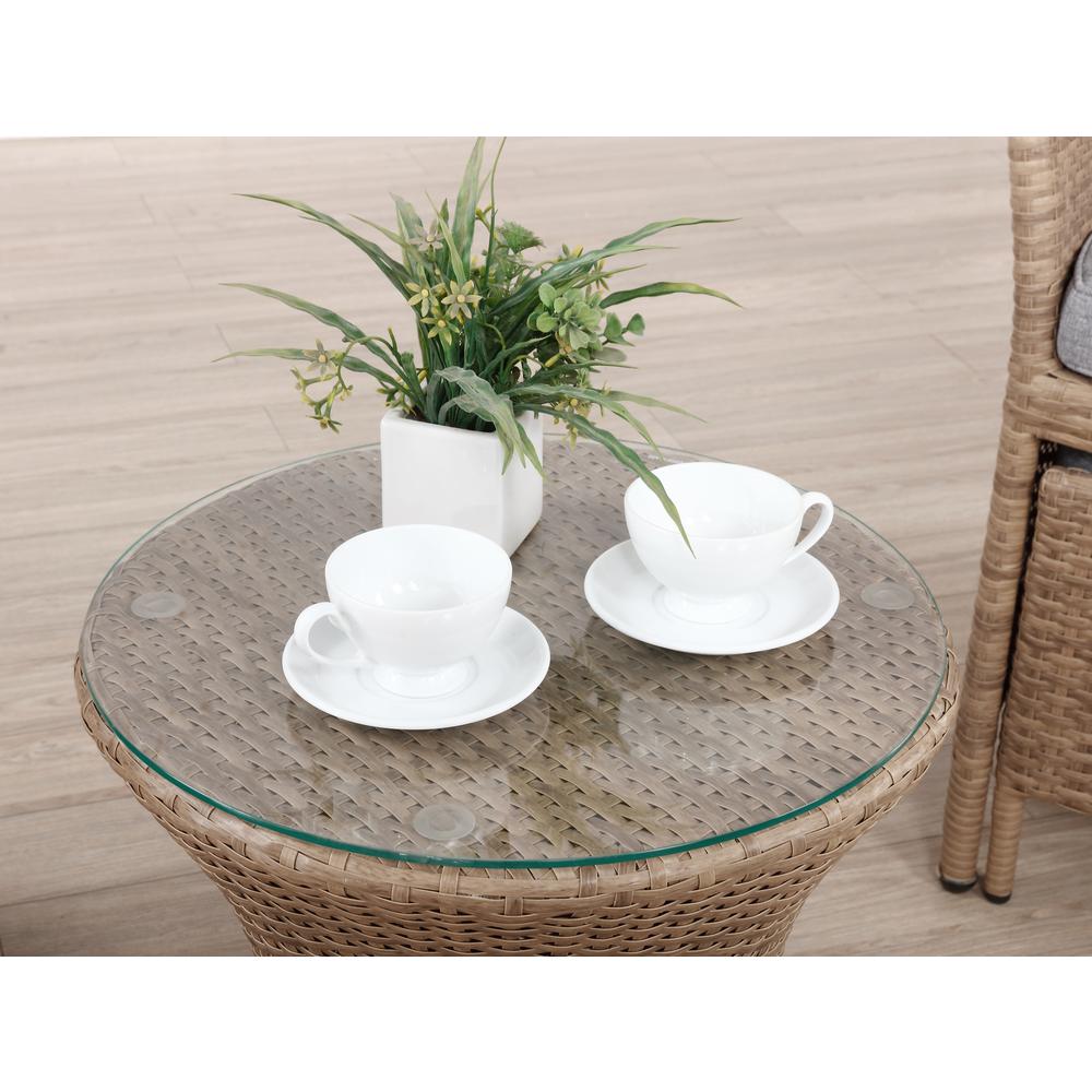 Kokoli All-Weather Conversation Set with Set of 2 Chairs with Ottomans and 17"H Accent Table. Picture 21