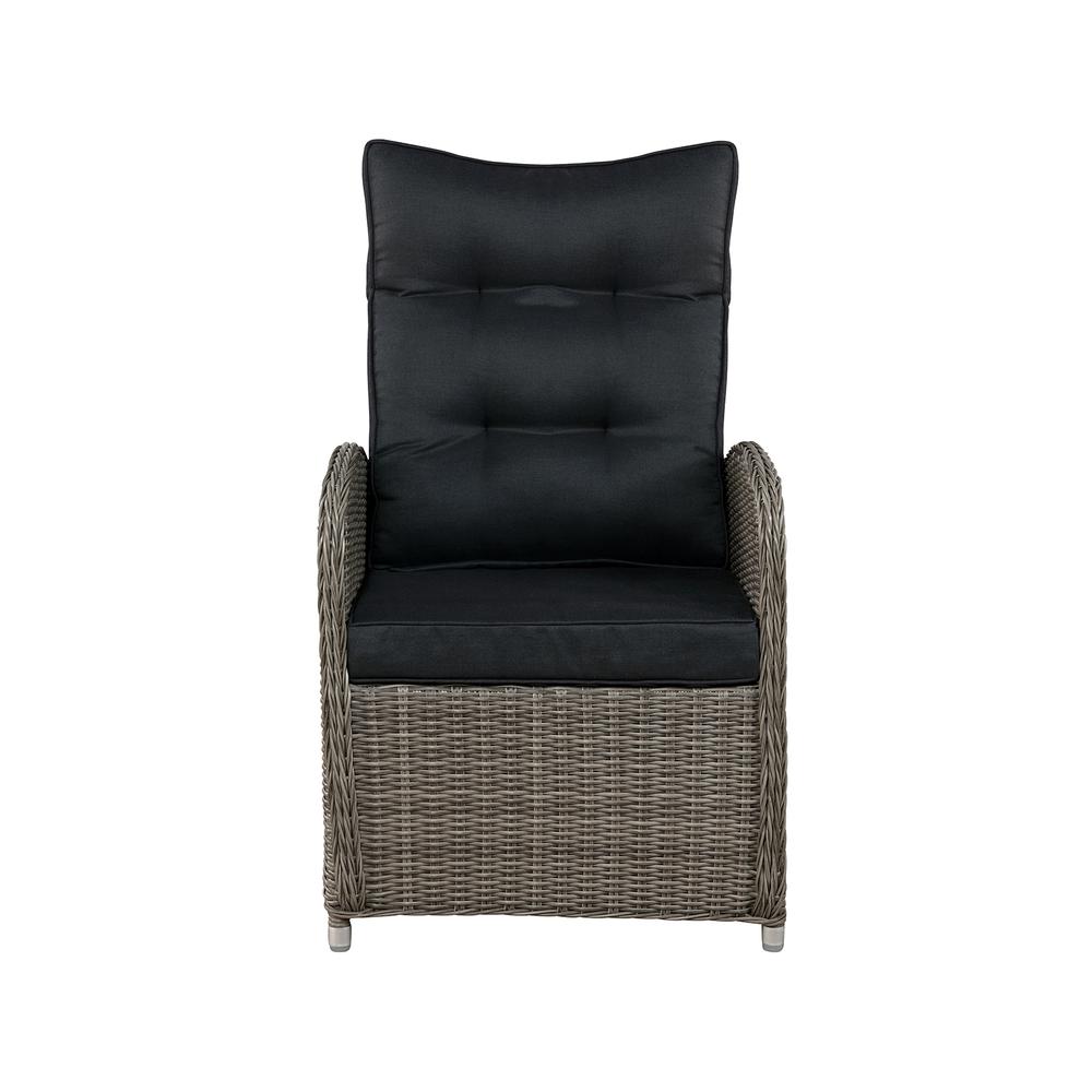 Monaco All-Weather Wicker Outdoor Recliner and Ottoman. Picture 3