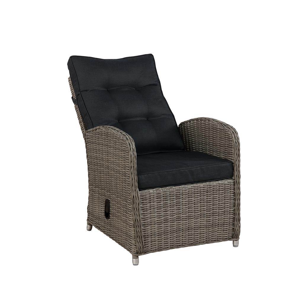 Monaco All-Weather Wicker Outdoor Recliner and Ottoman. Picture 5