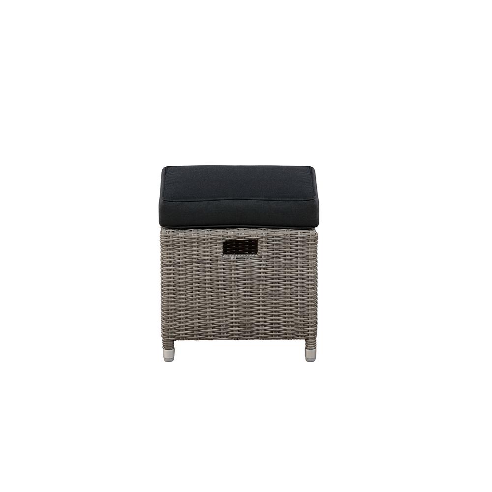 Monaco All-Weather Outdoor 17" Square Ottomans, Set of 2. Picture 3