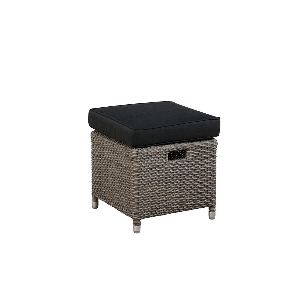 Monaco All-Weather Outdoor 17" Square Ottomans, Set of 2. Picture 4