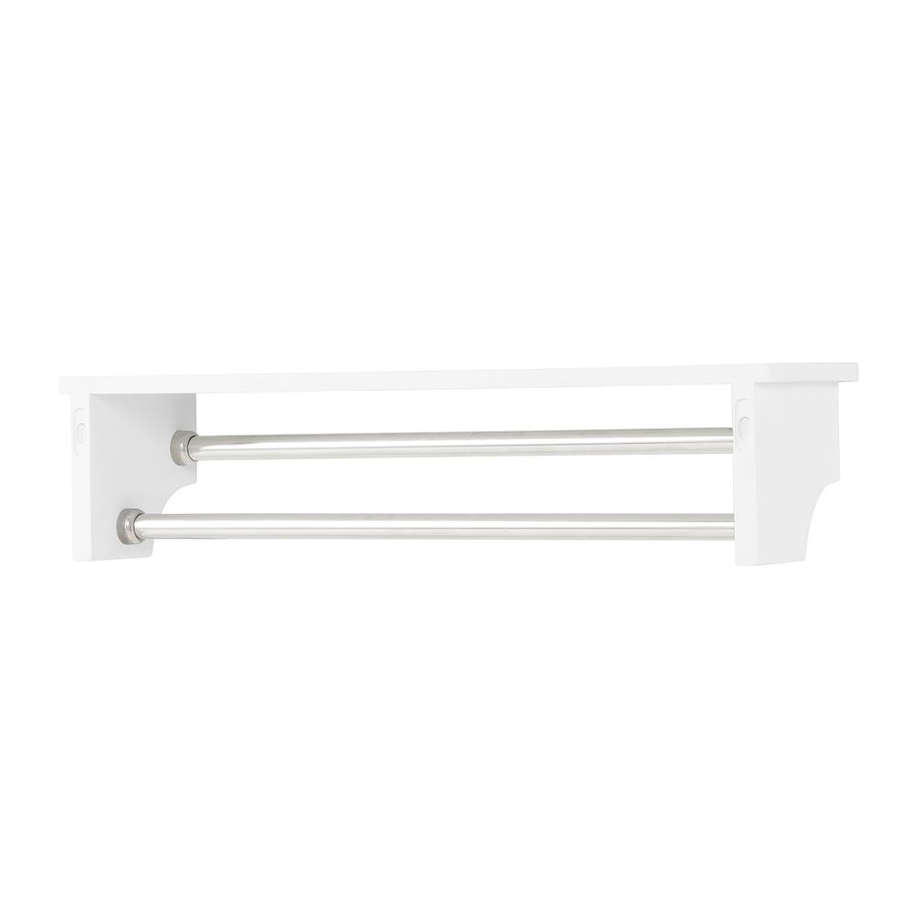 Dover Over Toilet Organizer with Side Shelving, Bathroom Shelf with 2 Towel Rods. Picture 12