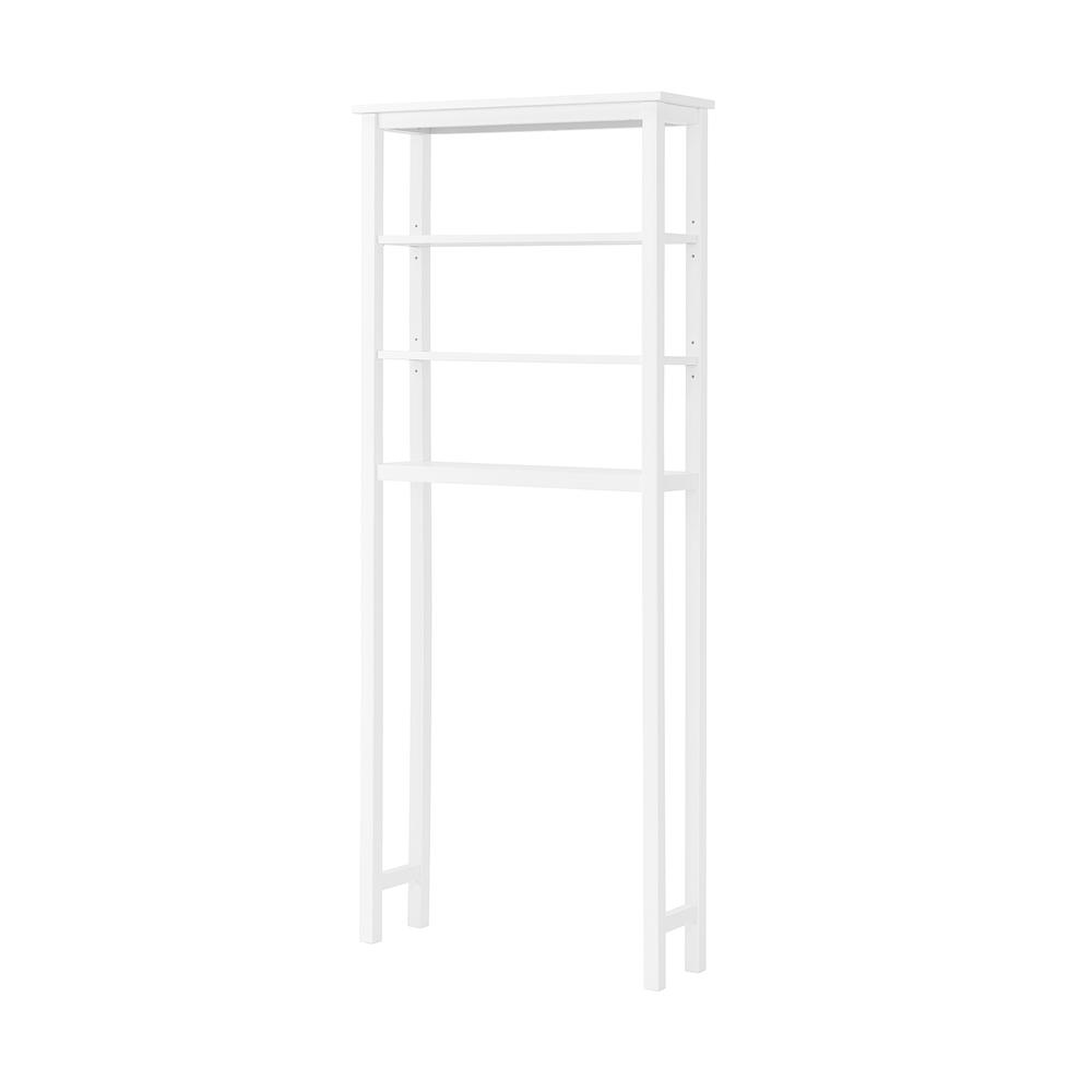 Dover Over Toilet Organizer with Open Shelving, Bathroom Shelf with 2 Towel Rods. Picture 4