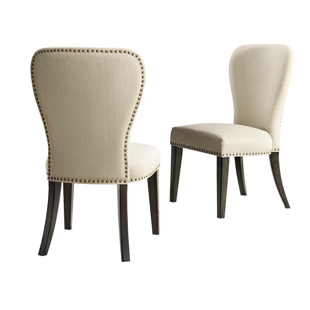 Savoy Upholstered Dining Chairs, Cream (Set of 2). Picture 1