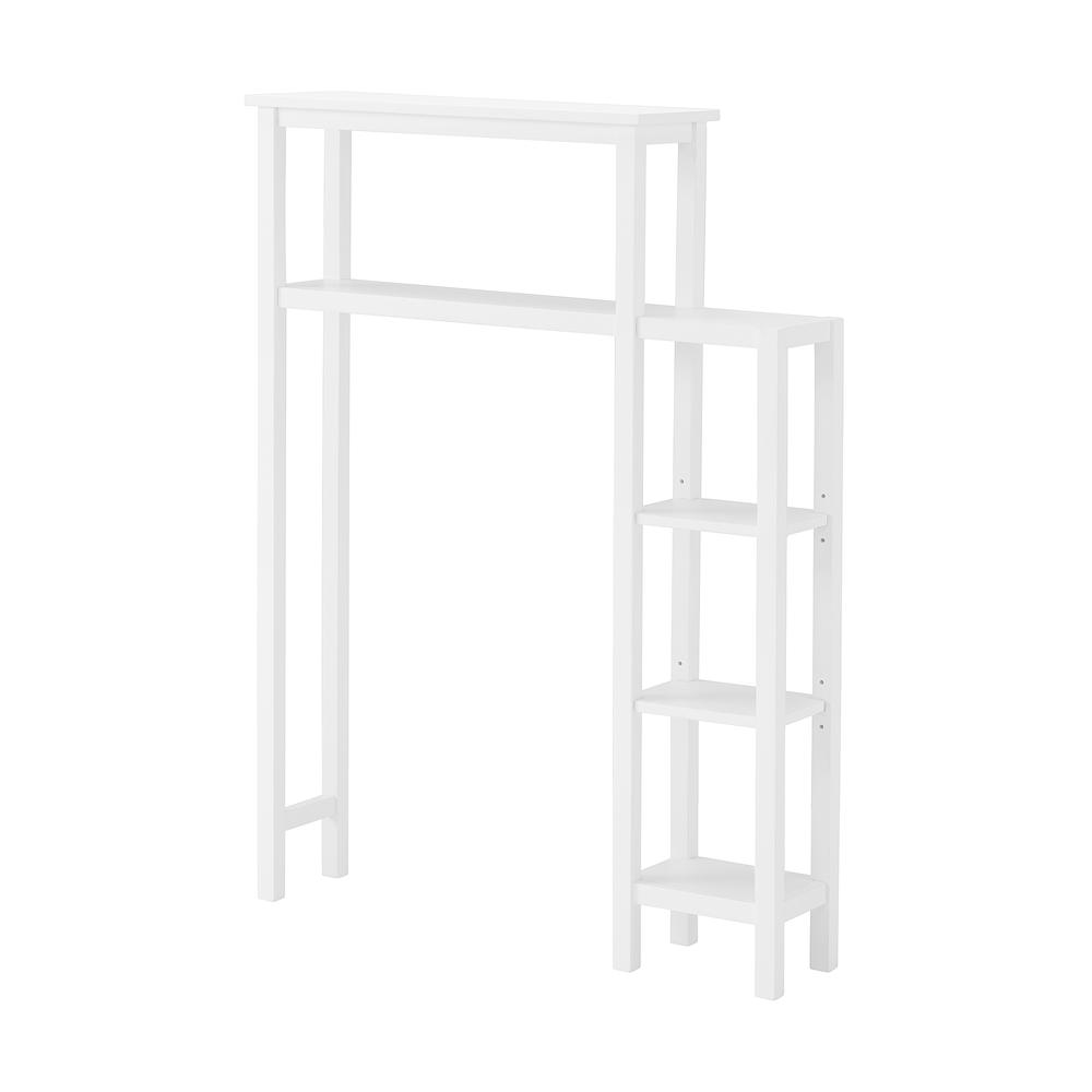 Dover Over Toilet Organizer with Side Shelving, Bathroom Shelf with 2 Towel Rods. Picture 4