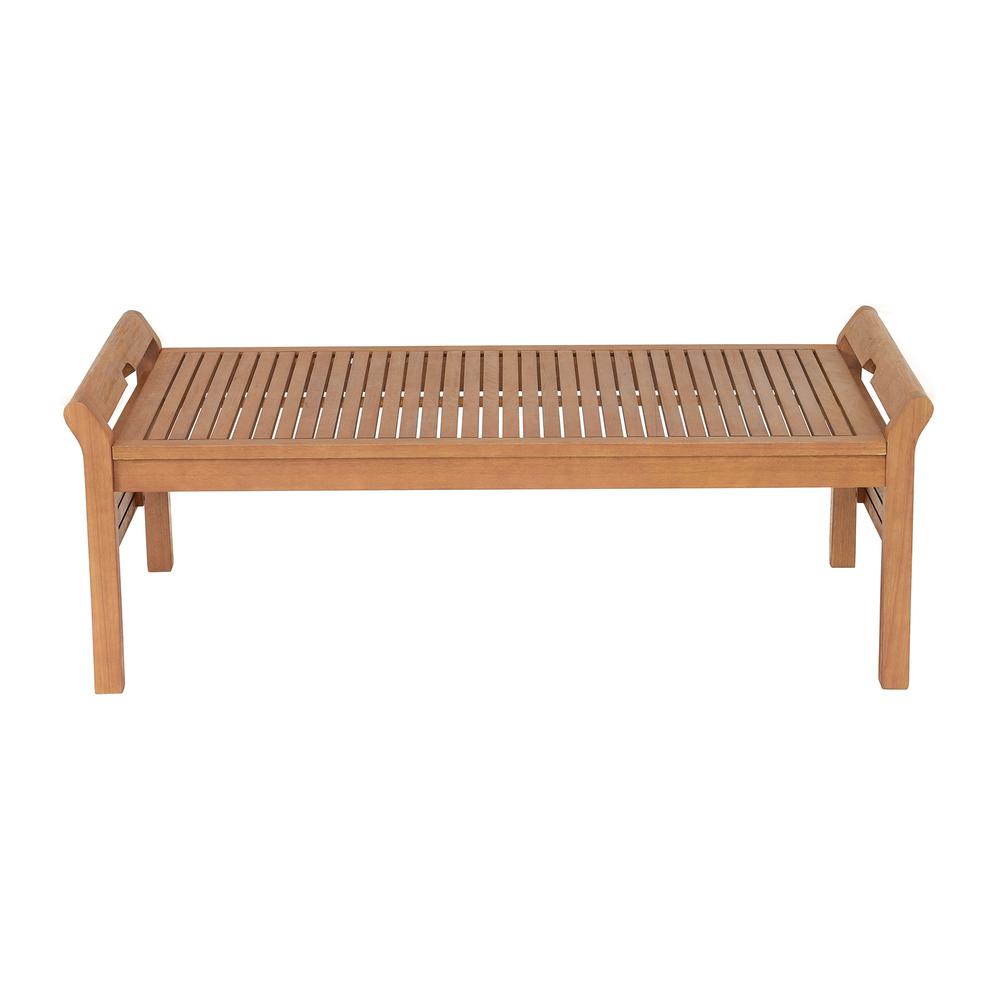 Stamford Eucalyptus Wood Outdoor Rectangle Coffee Table. Picture 1