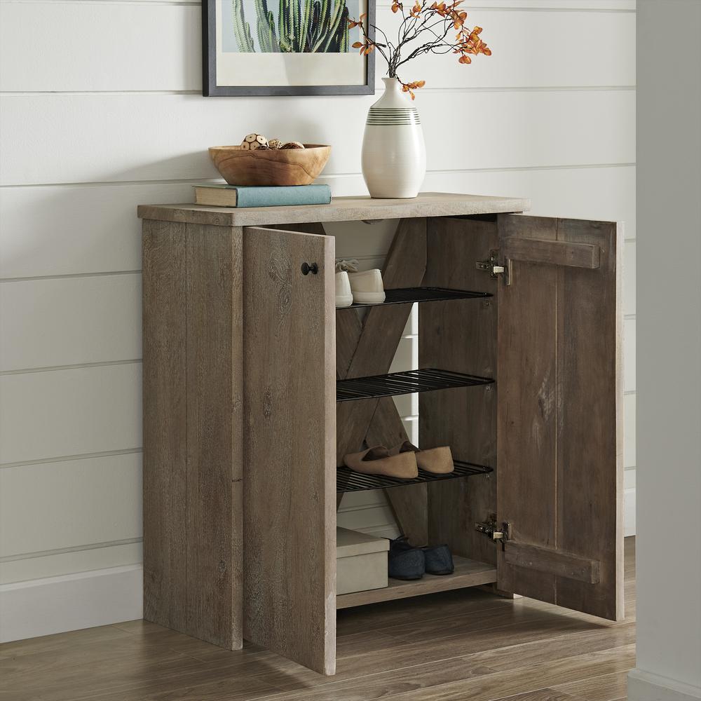 Mango wood 2025 shoe cabinet