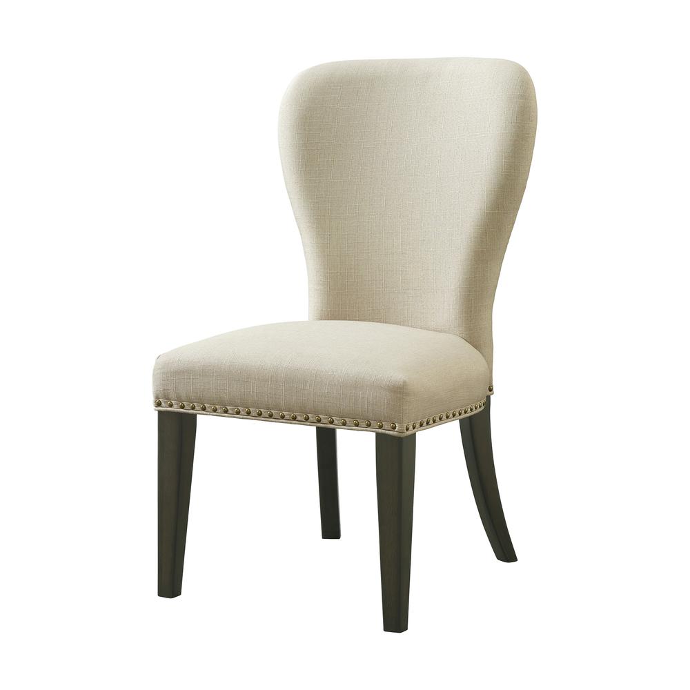 Savoy Upholstered Dining Chairs, Cream (Set of 2). Picture 3