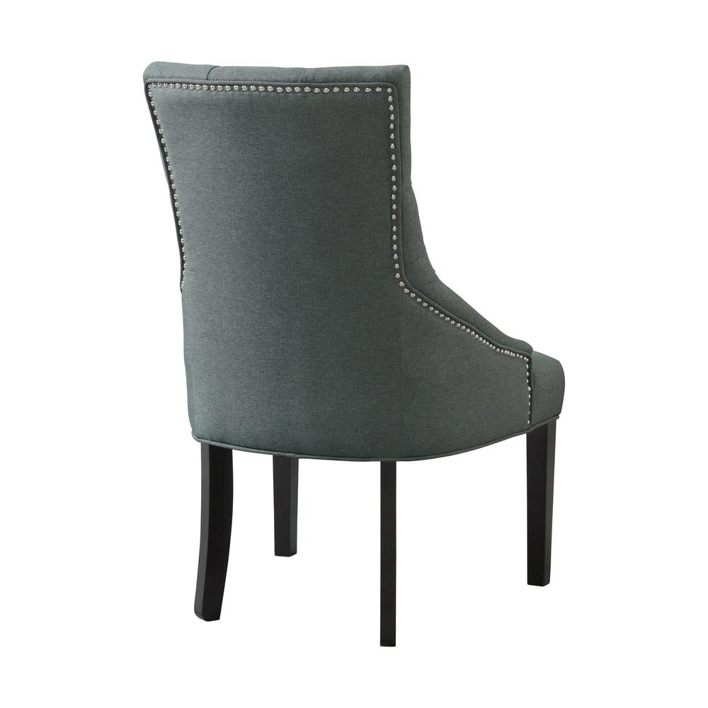 Haeys Tufted Upholstered Dining Chairs, Grey (Set of 2). Picture 5